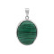 Подвеска серебряная с натуральным малахитом