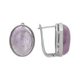 Серьги серебряные с натуральным аметистом