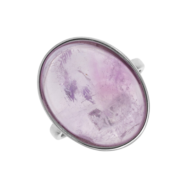 Кольцо серебряное с натуральным аметистом