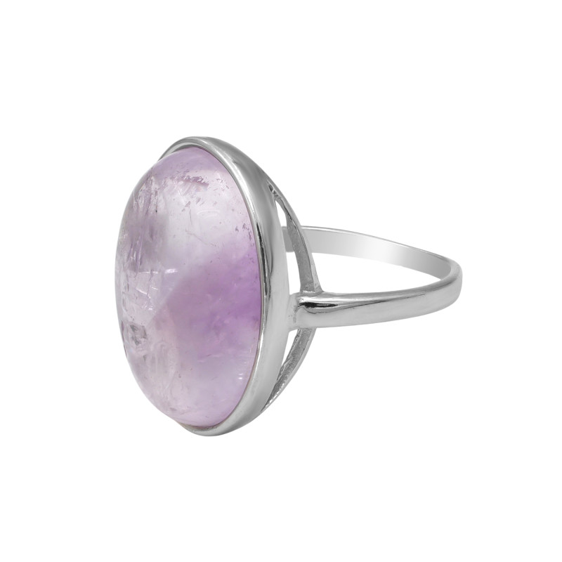 Кольцо серебряное с натуральным аметистом