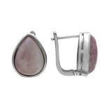 Серьги серебряные с натуральным аметистом