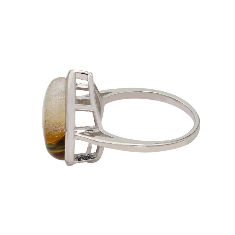 Кольцо серебряное с кварцем волосатик