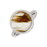 Кольцо серебряное с кварцем волосатик