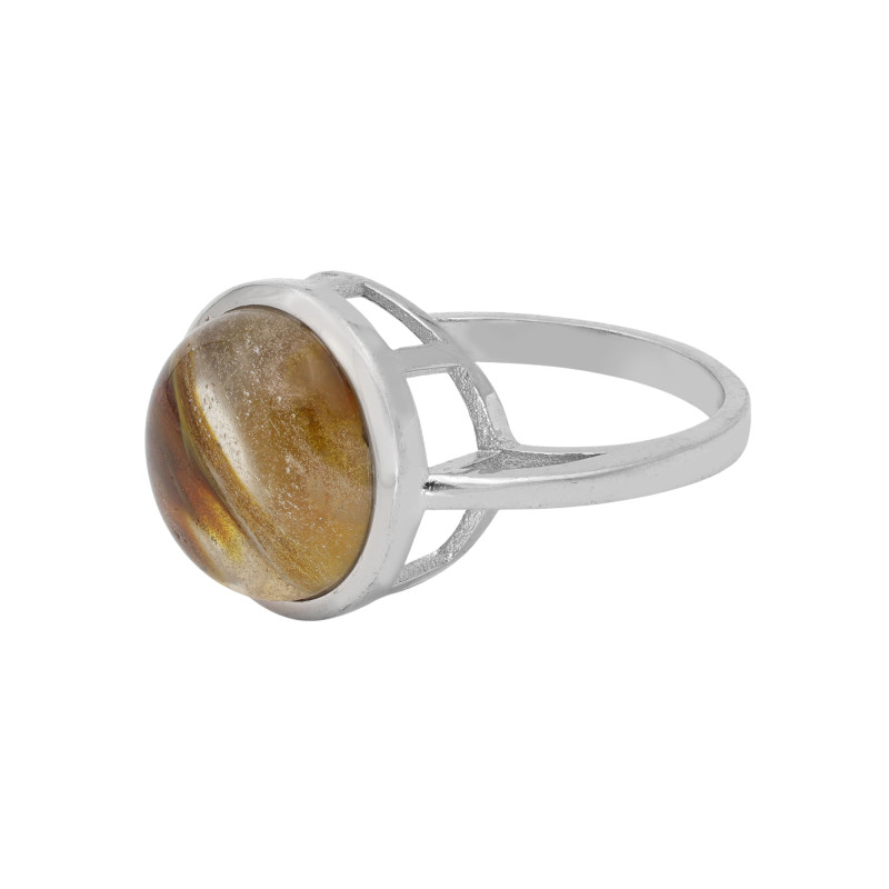 Кольцо серебряное с кварцем волосатик