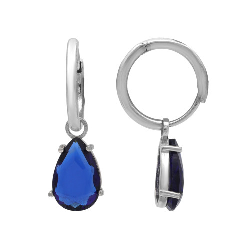 Серебряные серьги с кубическим цирконием