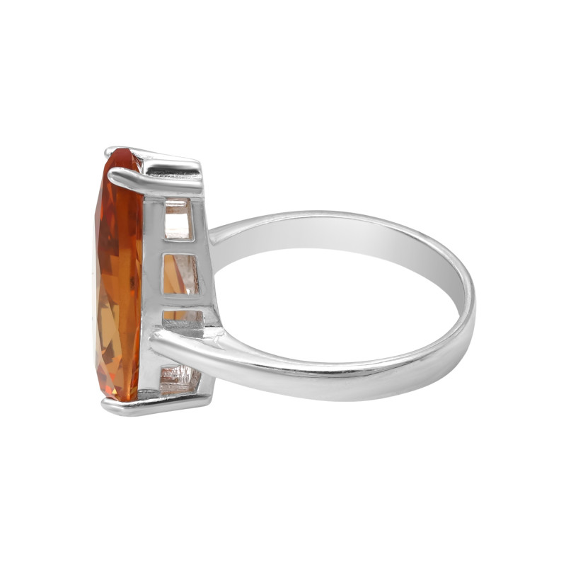 Кольцо серебряное с выращенным султанитом