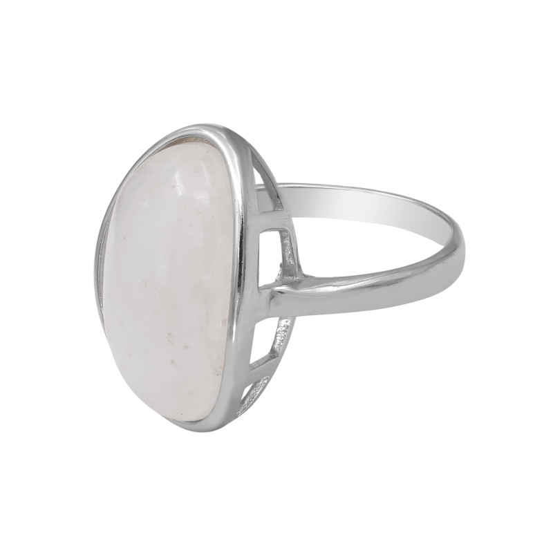 Кольцо серебряное с лунным камнем