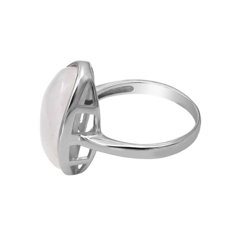 Кольцо серебряное с лунным камнем