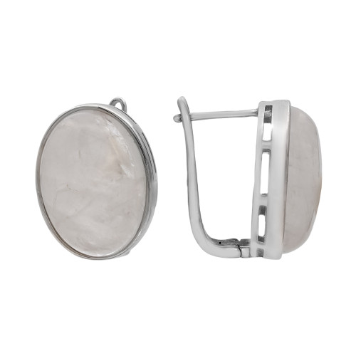 Серьги серебряные с лунным камнем