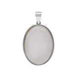 Подвеска серебряная с лунным камнем