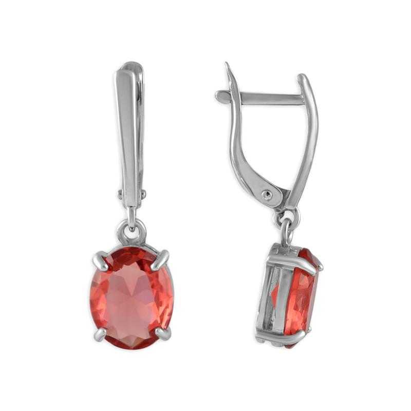 Серьги из серебра с сапфирами