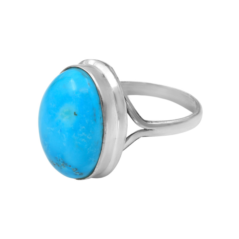 Серебряное кольцо с натуральной бирюзой
