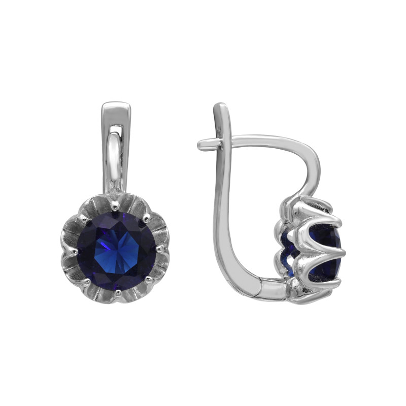 Серебряные серьги с кубическим цирконием