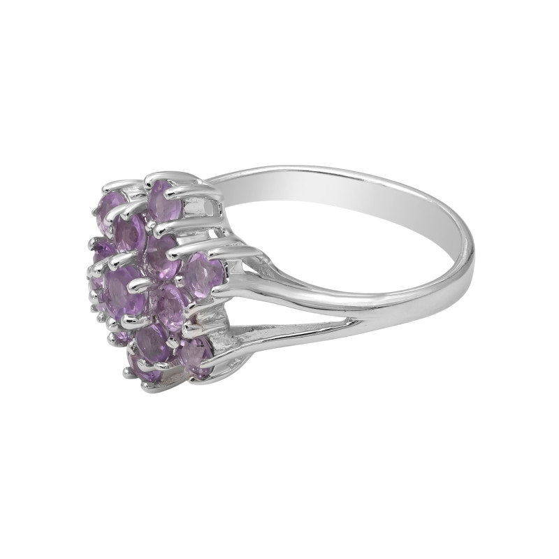 Серебряное кольцо с аметистами