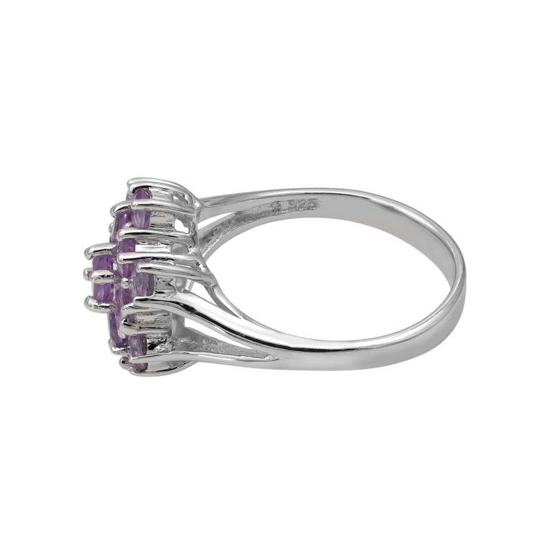 Серебряное кольцо с аметистами