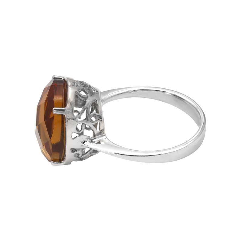 Кольцо серебряное с выращенным султанитом