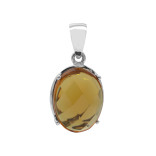 Подвеска серебряная с выращенным султанитом