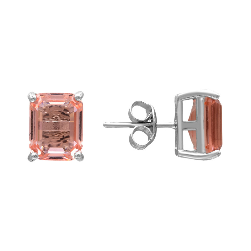 Серьги-пусеты с кубическим цирконием