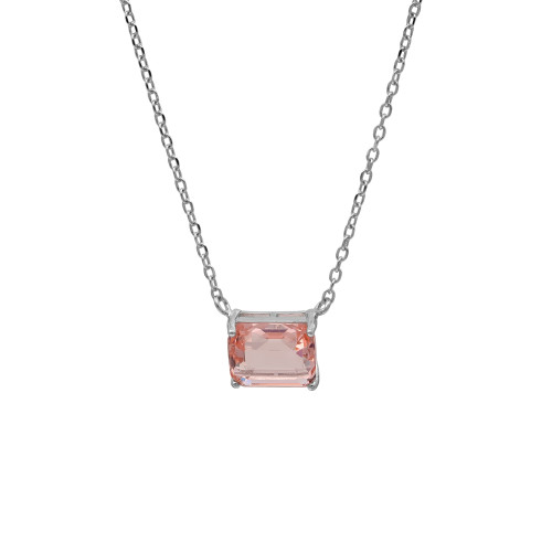 Серебряное колье с кубическим цирконием