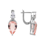 Серебряные серьги с кубическим цирконием