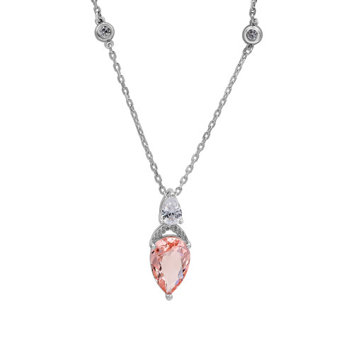 Серебряное колье с кубическим цирконием