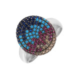 Серебряное кольцо с кубическим цирконием