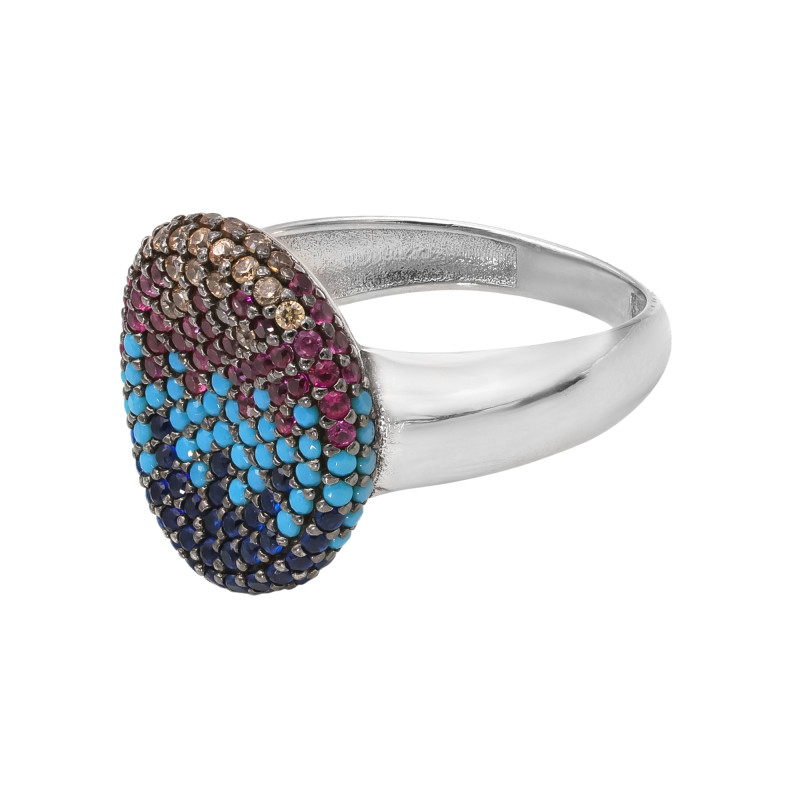 Серебряное кольцо с кубическим цирконием