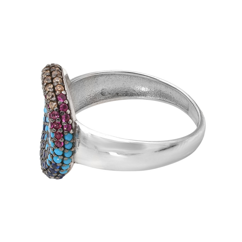 Серебряное кольцо с кубическим цирконием