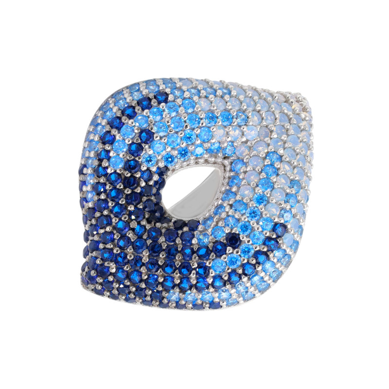 Серебряное кольцо с кубическим цирконием