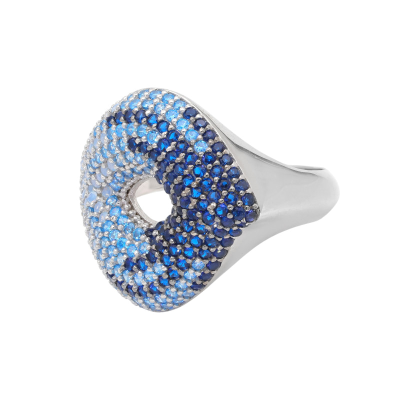 Серебряное кольцо с кубическим цирконием