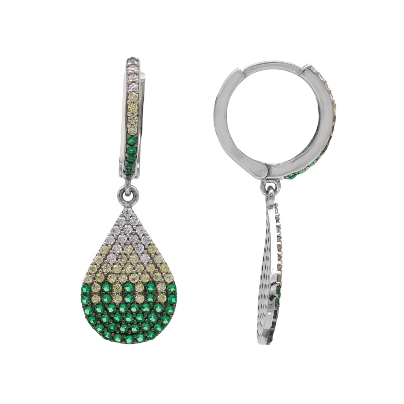 Серьги-конго с кубическим цирконием