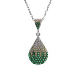 Серебряное колье с кубическим цирконием