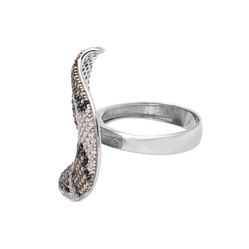 Серебряное кольцо с кубическим цирконием