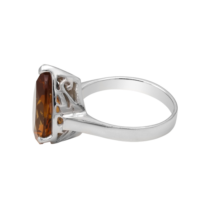 Кольцо серебряное с выращенным султанитом