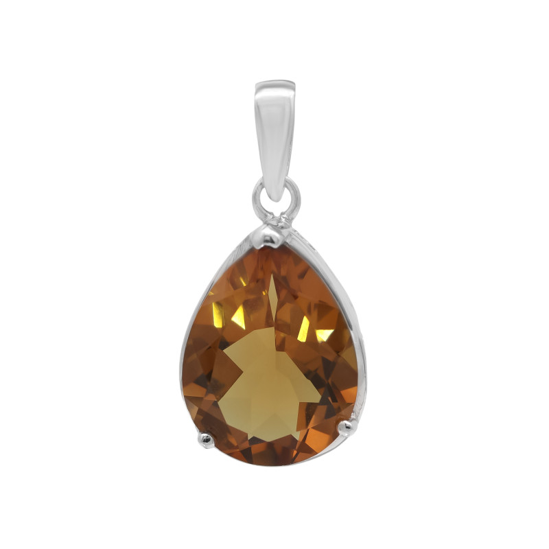 Подвеска серебряная с выращенным султанитом