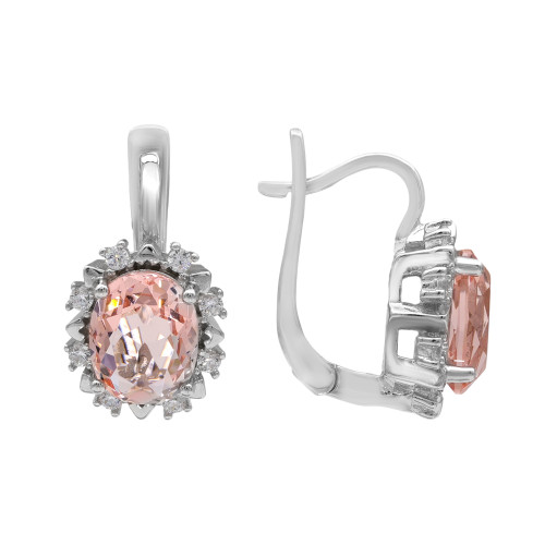 Серебряные серьги с кубическим цирконием