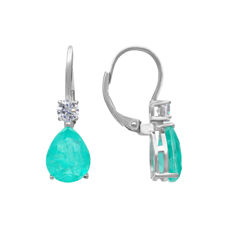 Серьги серебряные с кубическим цирконием