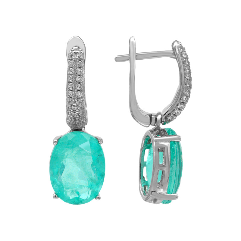 Серьги серебряные с кубическим цирконием