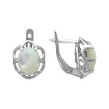 Серьги серебряные с перламутром