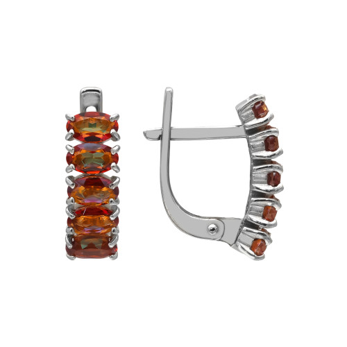 Серьги серебряные с горным хрусталём