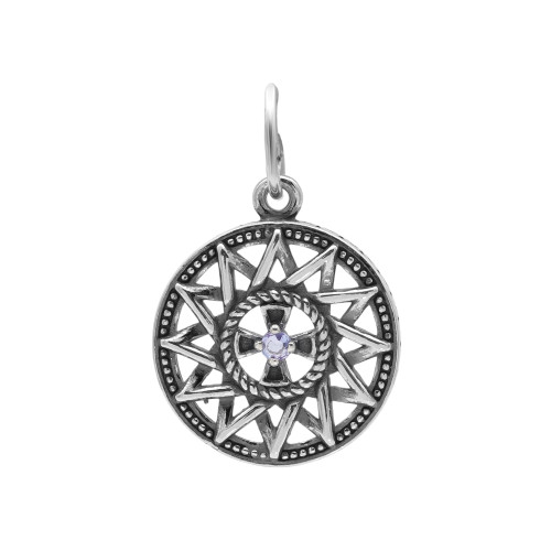 Серебряная подвеска с танзанитом