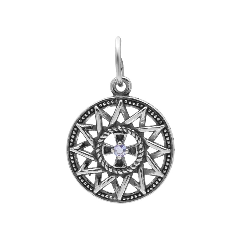 Серебряная подвеска с танзанитом