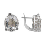 Серебряные серьги с горным хрусталём