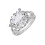 Кольцо из серебра с горным хрусталём