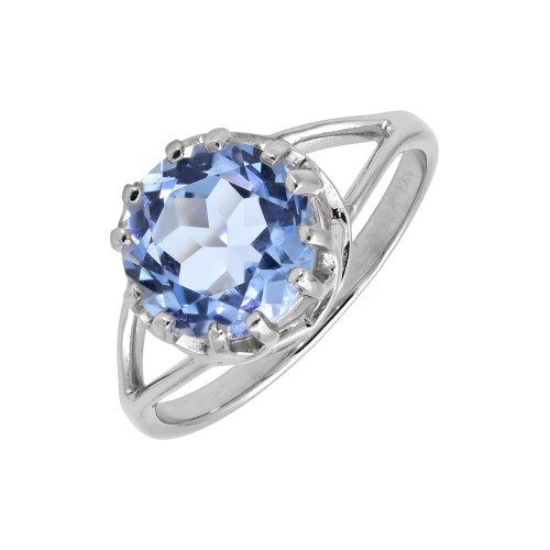 Кольцо из серебра с аквамарином