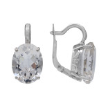 Серебряные серьги с горным хрусталём