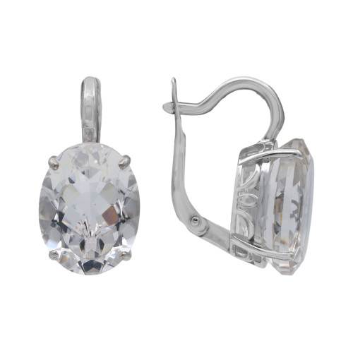 Серебряные серьги с горным хрусталём