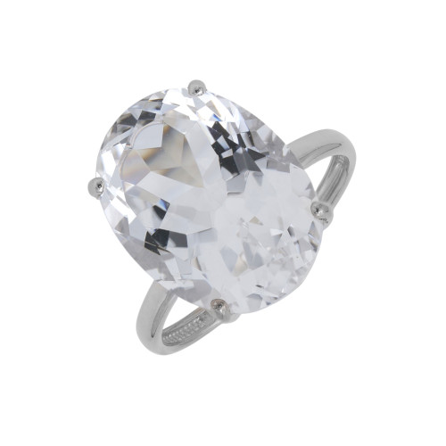 Серебряное кольцо с горным хрусталём