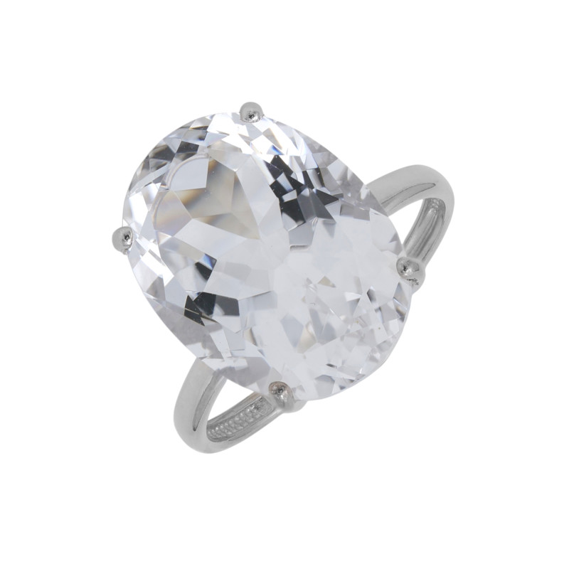 Серебряное кольцо с горным хрусталём