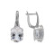 Серебряные серьги с горным хрусталём